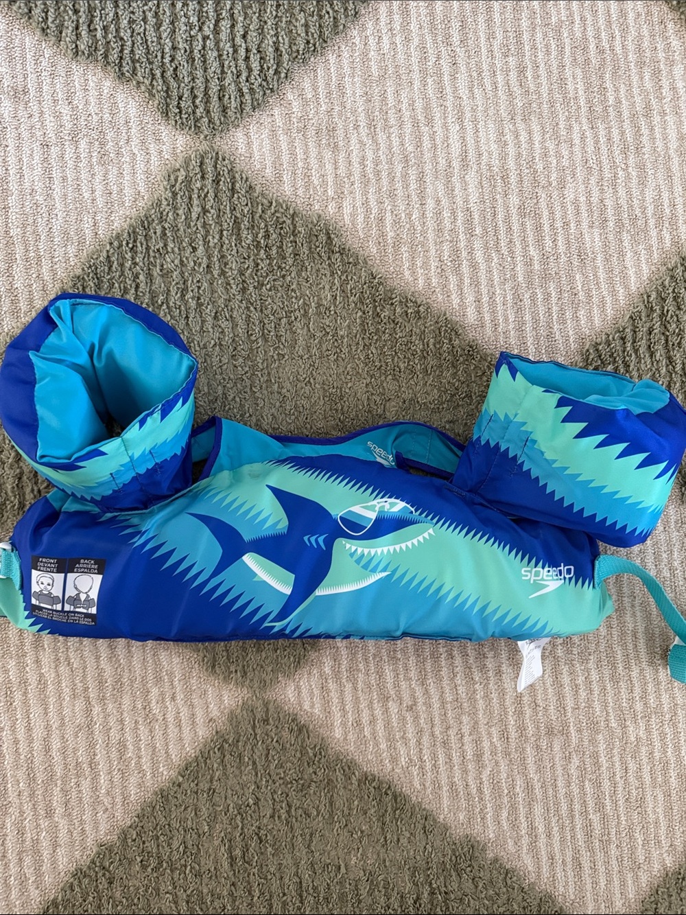 Speedo Blue and Teal Shark Float Vest